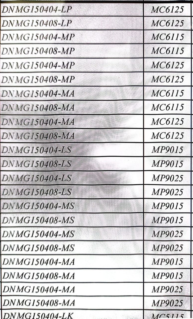 Mảnh Tiện Mitsubishi DNMG150408-MS- Grade 5 lớp phủ chíp tiện mitsubishi