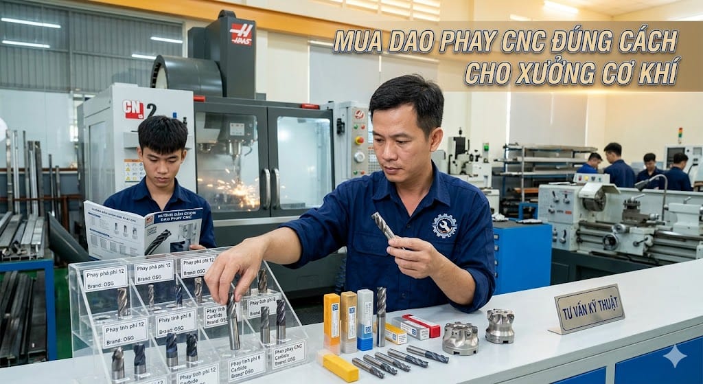Mua dao phay CNC đúng cách cho xưởng cơ khí