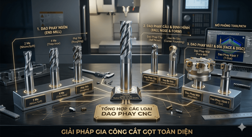 So sánh các loại dao phay CNC phổ biến hiện nay 1 So sánh các loại dao phay CNC phổ biến hiện nay